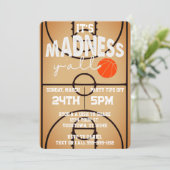 Het is waanzin jullie basketbal horlogefeest kaart (Staand voorkant)