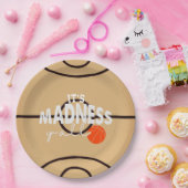 Het is waanzin jullie basketbal horlogefeest papieren bordje (Feest)