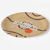 Het is waanzin jullie basketbal horlogefeest papieren bordje (Gekanteld)
