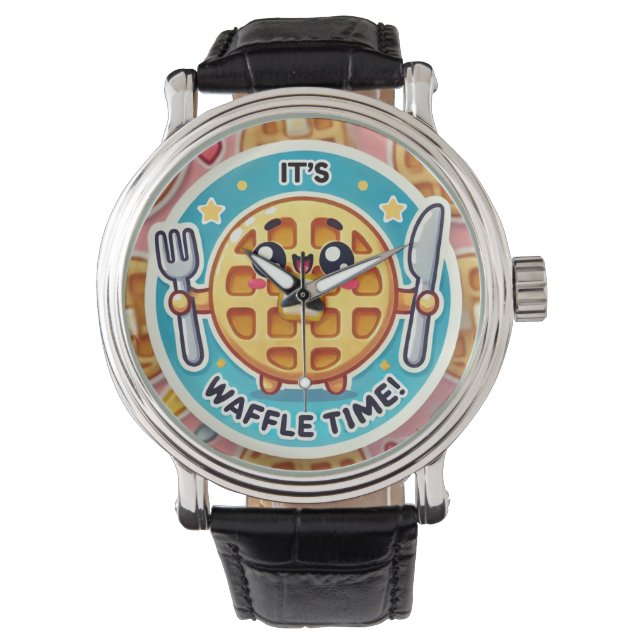 Het is Waffle Time Watch Horloge (Voorkant)