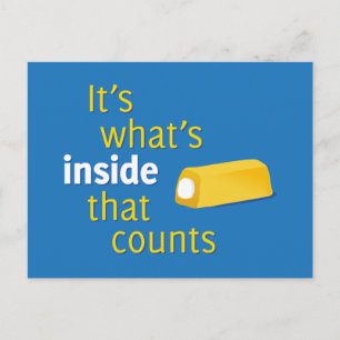 Het is wat er in zit dat tellen briefkaart