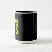 Het is wat het grappige gele citaten zijn mok (Midden)