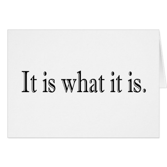 Het is wat het is (Voorkant Horizontaal)