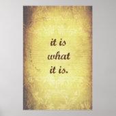 Het is wat het is - Antiek Poster (Voorkant)