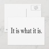 Het is wat het is briefkaart (Voorkant / Achterkant)