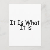 Het is wat het is briefkaart (Voorkant)
