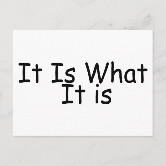 Het is wat het is briefkaart (Voorkant)