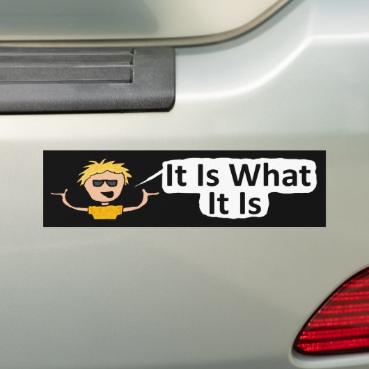 Het is wat het is bumpersticker (Op auto)