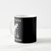 Het is wat het is en het is autisme Grappig meme a Koffiemok (Voorkant links)