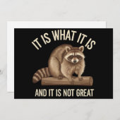 Het is wat het is en het is geen geweldige wasbeer feestdagenkaart (Voorkant / Achterkant)