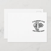 Het is wat het is en het is geen grote wasbeer briefkaart (Voorkant / Achterkant)