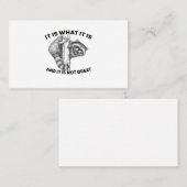 Het is wat het is en het is geen grote wasbeer visitekaartje (Voorkant / Achterkant)