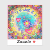 Het is wat het is Fun Flowers Inspirivity Trendy Sticker (Vel)