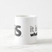 Het is wat het is. koffiemok (Center)