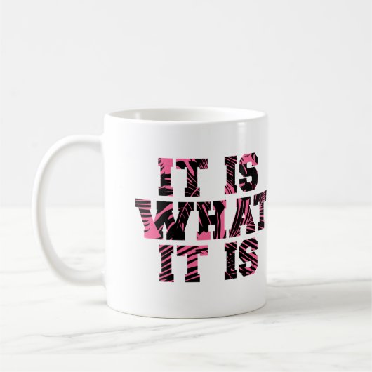 Het is wat het is - Mok (Links)