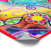 Het is wat het is regenboog kleuren harten Poster (Hoek)