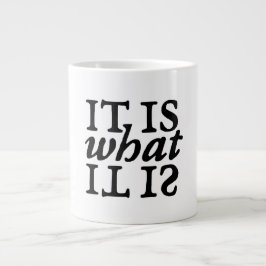 "Het is wat het is" typografie Grote Koffiekop