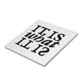 "Het is wat het is" typografie Tegeltje (Zijkant)