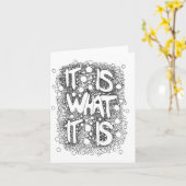 Het is wat het is, woordkunst, gewoon omdat Kaart (Gele Bloem)