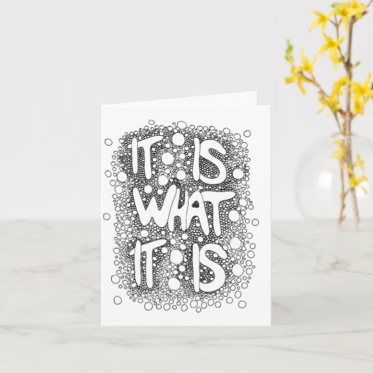 Het is wat het is, woordkunst, gewoon omdat Kaart (Gele Bloem)