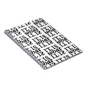 "Het is wat het is" Zwart-wit typografie Notitieboek (Rechterzijde)