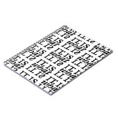 "Het is wat het is" Zwart-wit typografie Notitieboek (Linkerzijde)