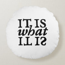 "Het is wat het is" Zwart-wit typografie