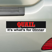 Het is wat voor Dinner Bumpersticker. Bumpersticker (Op auto)