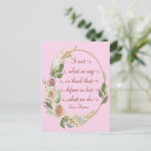 Het is wat we doen Jane Austen Quote Briefkaart (Staand voorkant)