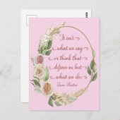 Het is wat we doen Jane Austen Quote Briefkaart (Voorkant / Achterkant)