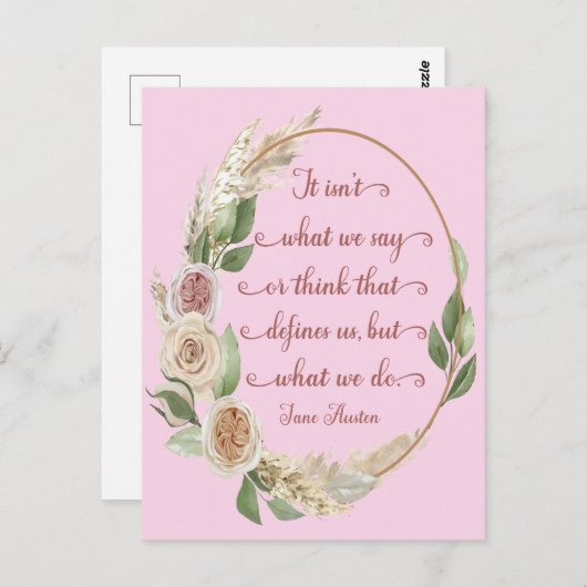 Het is wat we doen Jane Austen Quote Briefkaart (Voorkant / Achterkant)