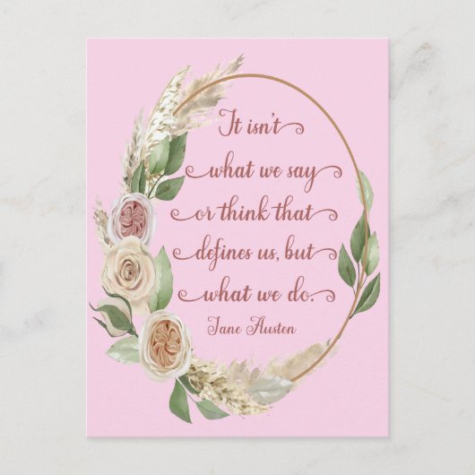Het is wat we doen Jane Austen Quote Briefkaart (Voorkant)