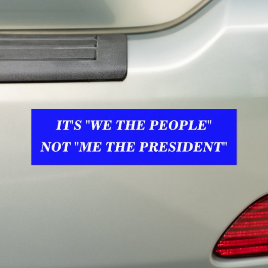 HET IS "WE DE MENSEN" NIET "IK HET PRESIDENT" BUMPERSTICKER (Op auto)