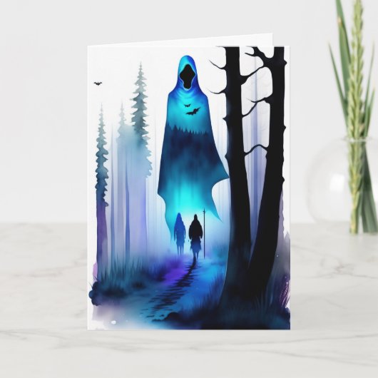 Het is weer die griezelige tijd Halloween Feestdagen Kaart (Voorkant)