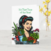 Het is weer die tijd van het jaar! Tuinverslaving Kaart (Gele Bloem)