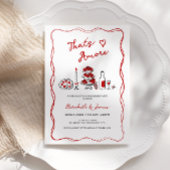 Het is weer een handgetekende rode verlovingsfeest kaart