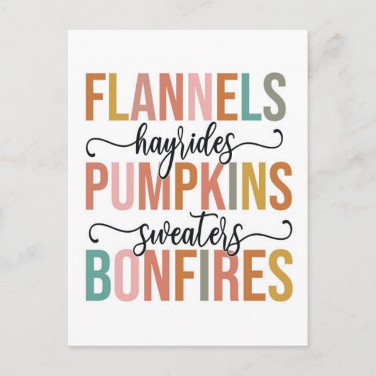 Het is weer Herfst Briefkaart (Voorkant)