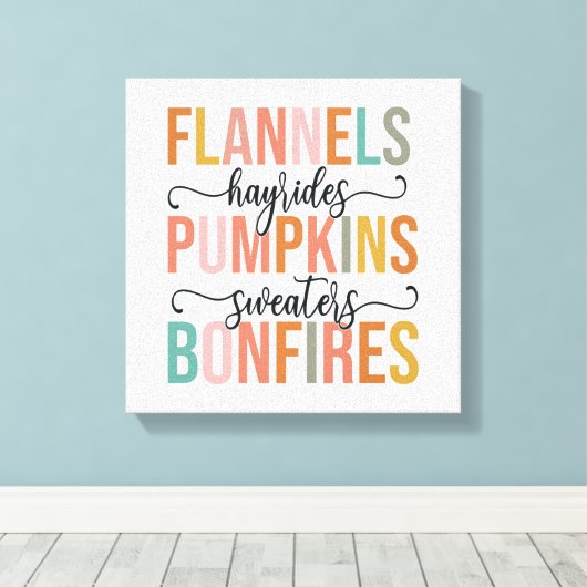 Het is weer Herfst Canvas Afdruk (Insitu (Houten vloer))