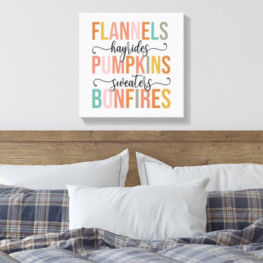 Het is weer Herfst Canvas Afdruk (Insitu (Slaapkamer))