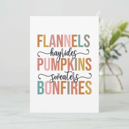 Het is weer Herfst Kaart (Staand voorkant)