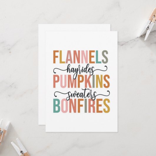 Het is weer Herfst Kaart (Voorkant / Achterkant in situ)