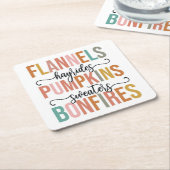 Het is weer Herfst Kartonnen Onderzetters (Schuin)