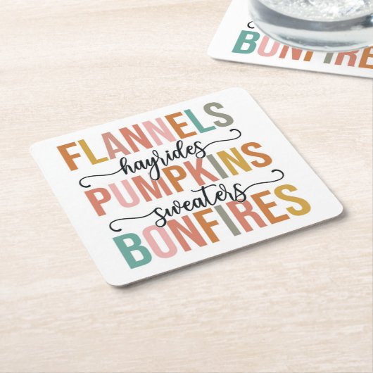 Het is weer Herfst Kartonnen Onderzetters (Schuin)