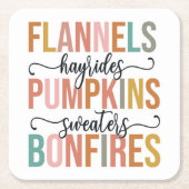 Het is weer Herfst Kartonnen Onderzetters (Voorkant)