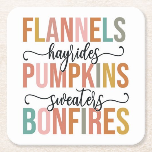 Het is weer Herfst Kartonnen Onderzetters (Voorkant)