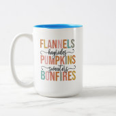 Het is weer Herfst Tweekleurige Koffiemok (Links)