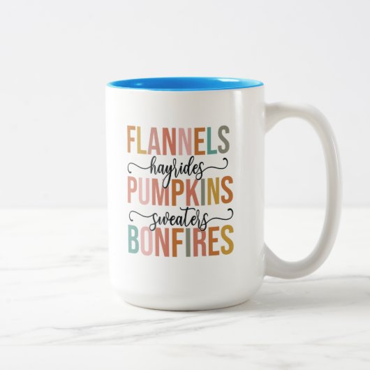 Het is weer Herfst Tweekleurige Koffiemok (Rechts)