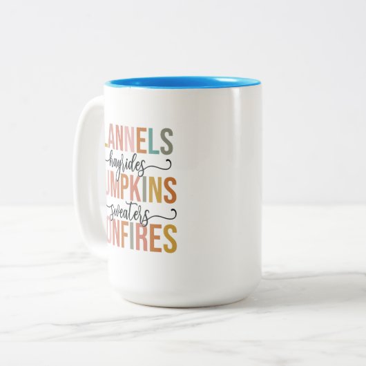 Het is weer Herfst Tweekleurige Koffiemok (Voorkant links)