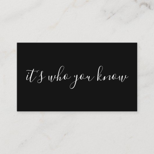 het is wie je het verwijzingsprogramma kent aanbevelingskaartje (Voorkant)