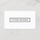 Het is wie je kent referral cards (Achterkant)